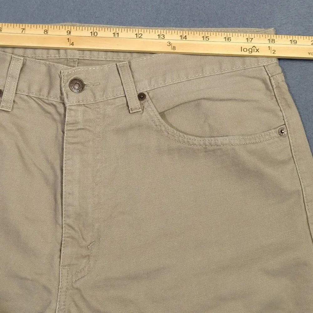 Levi's Pants Men's 36x32 Khaki Beige 505 Regular Fit Straight Chino